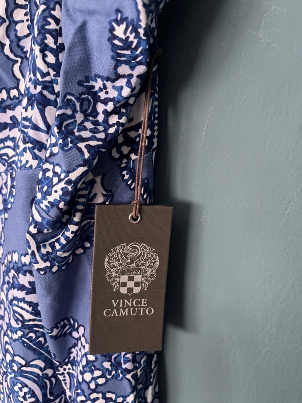 Vince Camuto Blue Paisley Tiered Maxi Dress - Picture 9 of 11